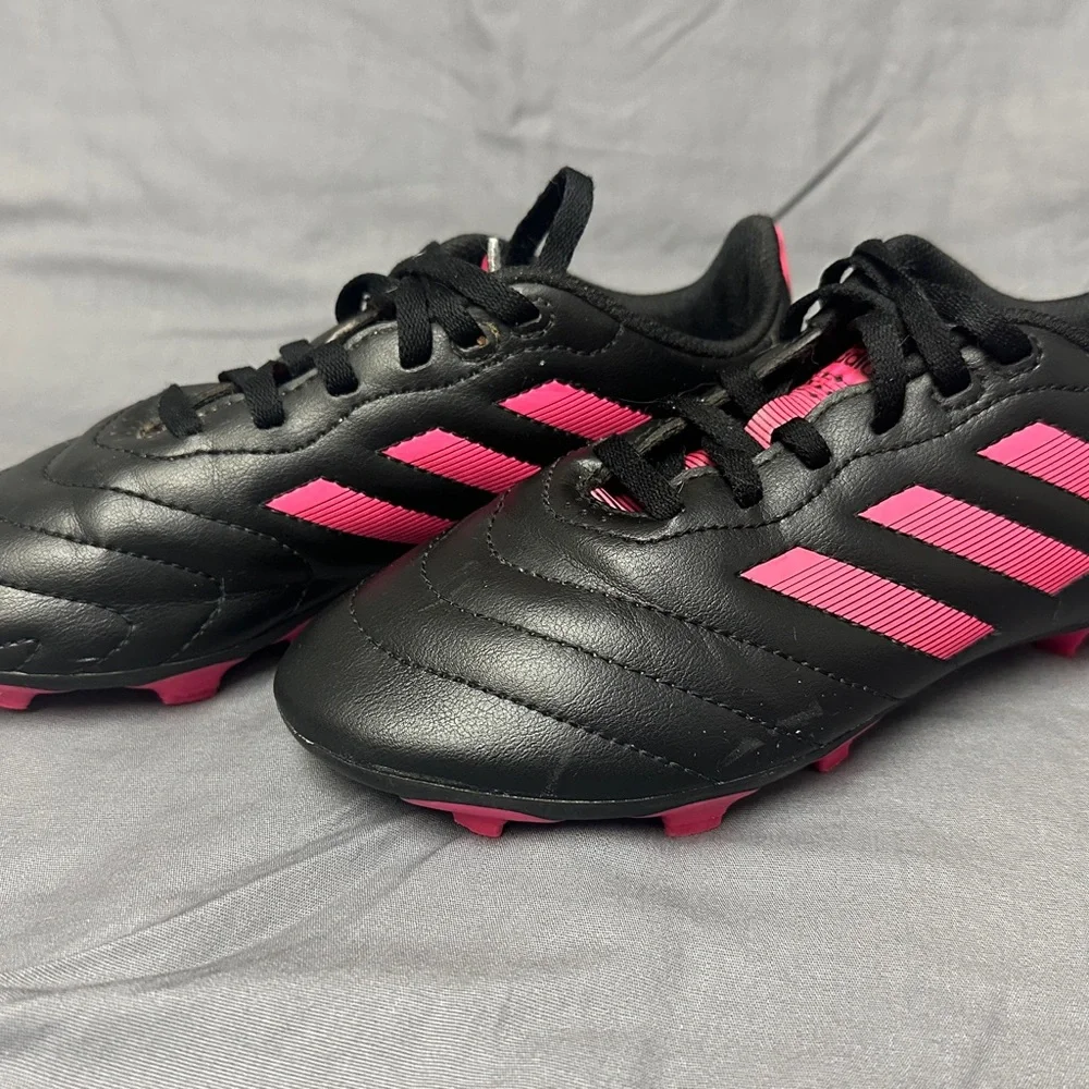 Adidas Black and Pink Soccer Cleats - Picture 3 of 5